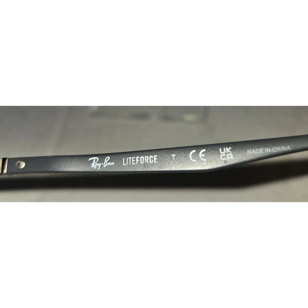 Ray Ban Eyeglasses Liteforce RB 6518 Black Silver with Grey Temples Sz 55-19-145